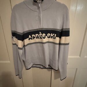 PINK Victoria's Secret Blue and Green Zip-Up Sweater